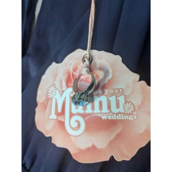 NWT Show Me Your Mumu Navy Emily Maxi Dress Weddings S Small 4 6 - Picture 7 of 10